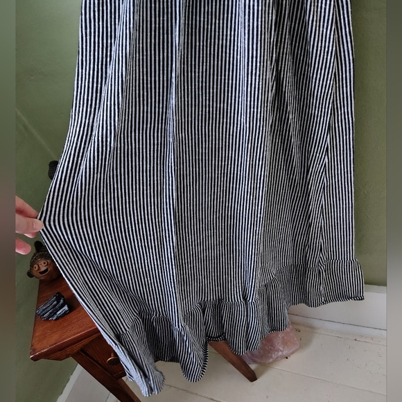 Caution to the Wind Women's Medium Black Ribbed Wrap Maxi Dress - Picture 8 of 11